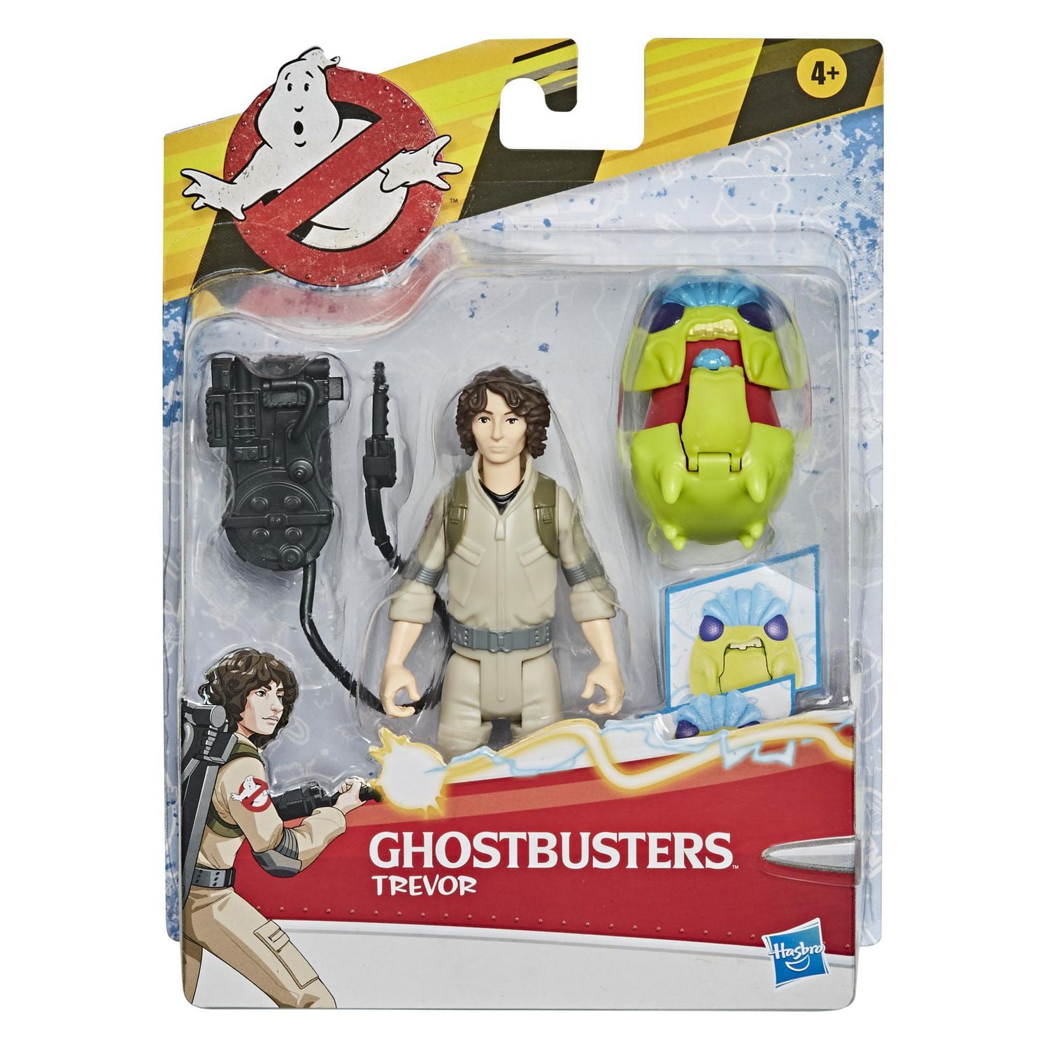 Ghostbusters Fright Features Trevor Figure with Interactive Ghost Figure and Accessory, Toys for Kids Ages 4 and Up, Great Gift for Kids