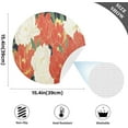 thumbnail image 2 of Coolnut Chinese Peony Flower Round Placemat Set of 1, Non-Slip Heat Resistant & Waterproof Plate Pads for Dinner Table Table Placemats, 15.4 in Home Decor Gifts, 2 of 6