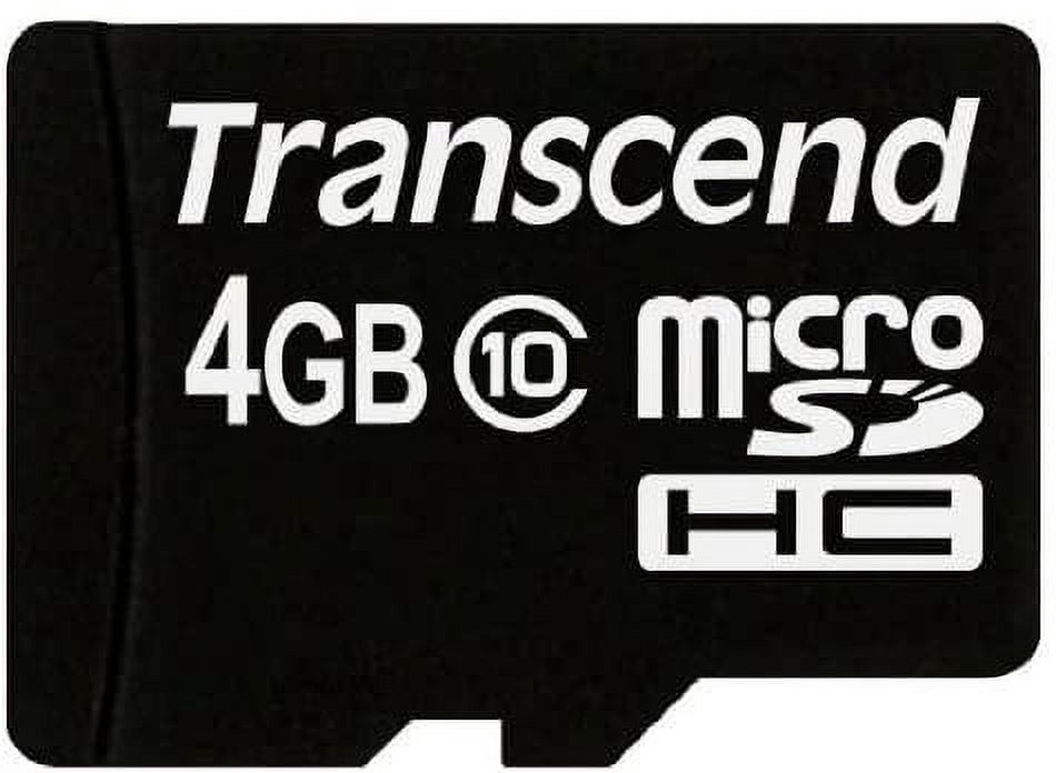 Transcend 4GB MicroSDHC Class10 Memory Card with Adapter 30 MB/s TS4GUSDHC10