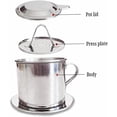thumbnail image 6 of 1 Set Vietnamese Coffee Filter Stainless Steel Coffee Pot Drip Infuse Cup Brewing Teapot No Need Paper Drip Coffee Pot Machine Filter Attractive Processing, 6 of 9