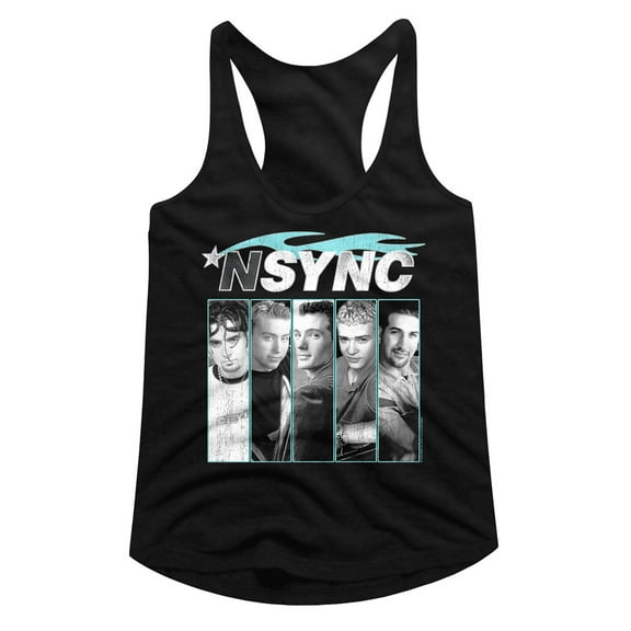 NSYNC Blue Flame Women's Racerback Tank Top