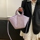 thumbnail image 2 of Bolso Hombro Paja para Mujer Diario Verano Gran Capacidad Con Color, 2 of 9