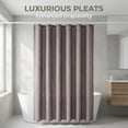 thumbnail image 5 of REGALWOVEN Plaid Textured Shower Curtain Sets, Modern Weighted Bath Curtain with 12 Hooks for Bathroom, Hotel Decor Dark Grey 71"W x 71"L, 5 of 7