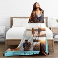 thumbnail image 4 of AISENIN Customized Picture and Text Blankets Personalized Lover Pictures Soft Blanket for Family Friends Custom Blanket for anniversary Birthday, 4 of 5