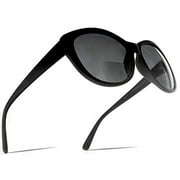 SAMBA SHADES Reader Sunglasses .. for Women Bifocal for .. Reading Under the Sun .. Cateye Glasses Matte Black .. 3.50