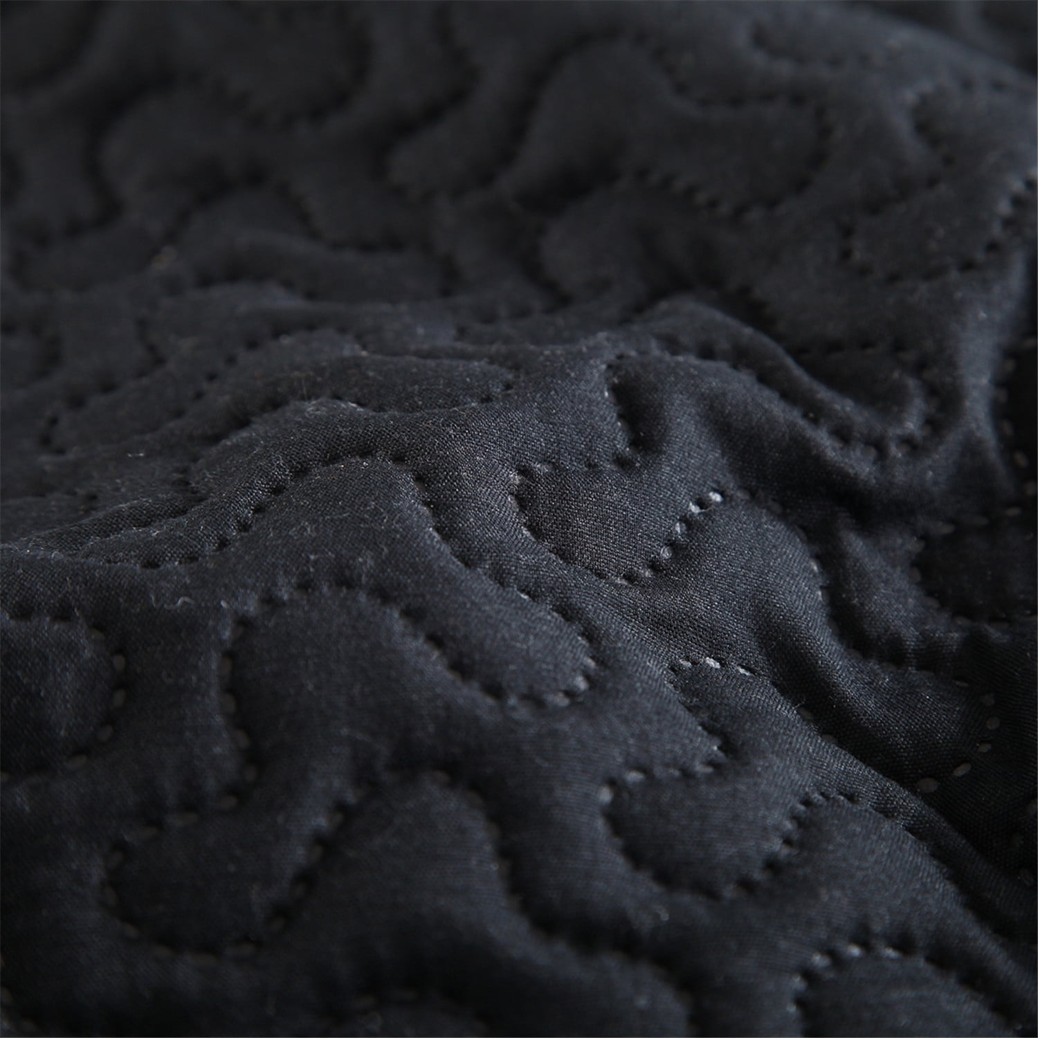 JML Quilt Set King Size Lightweight Bedspread, Soft Summer Quilt Bedding Set Coverlet for All Seasons with 3 Piece (1 Quilt, 2 Pillow Shams), Black