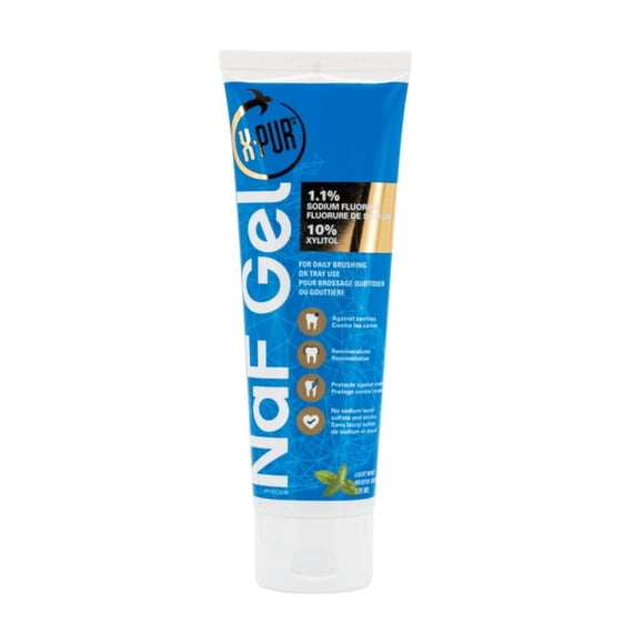X-PUR Naf Gel | Good Strength Fluoride Gel with 10% For Cavity Protection, Mint Flavor | 120ml