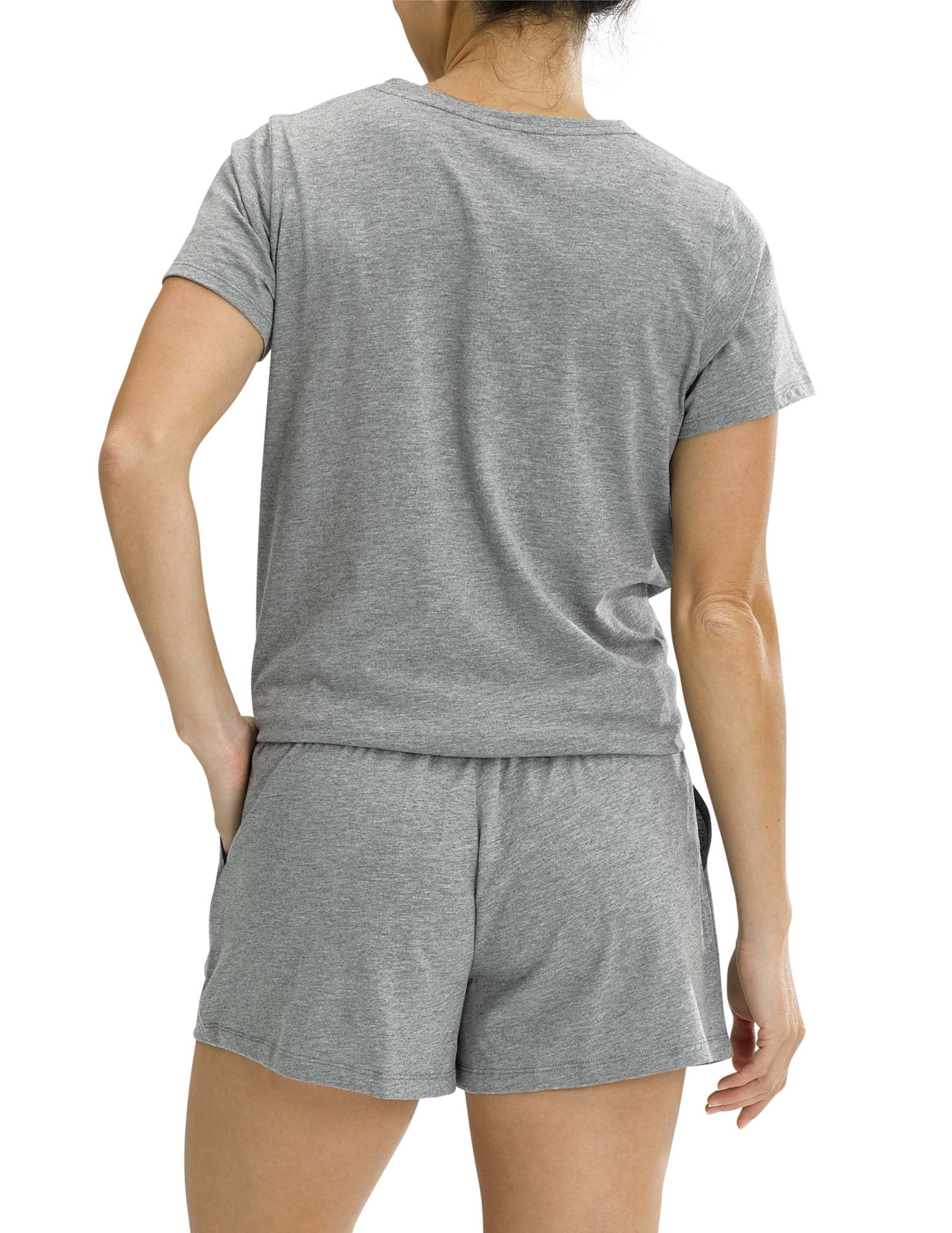 No Nonsense Women's Serene Sleep Short Sleeve Tee Medium Grey Heather M