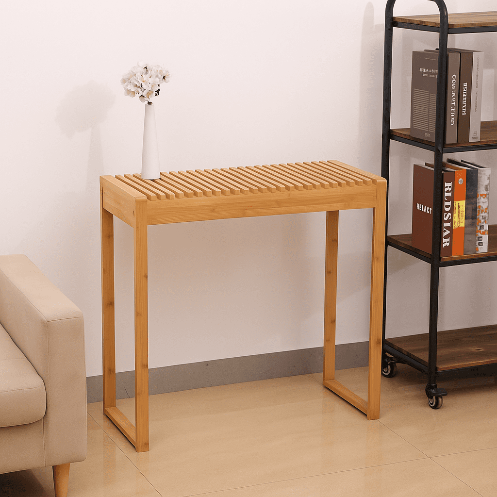 Proman Products TB17235 Cambridge Bamboo Long Console Table for Entryway Hallway Entrance, Natural, 31.5" W x 13.5" D x 30" H