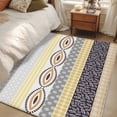 thumbnail image 4 of Yellow Grey Geometric Area Rugs 3'x5', Washable Small Throw Rugs for Living Room Bedroom, Boho Vintage Country Flowers Leaves Indoor Outdoor Rug Non-Slip Low Pile Carpet Runner Reversible Floor Mats, 4 of 8
