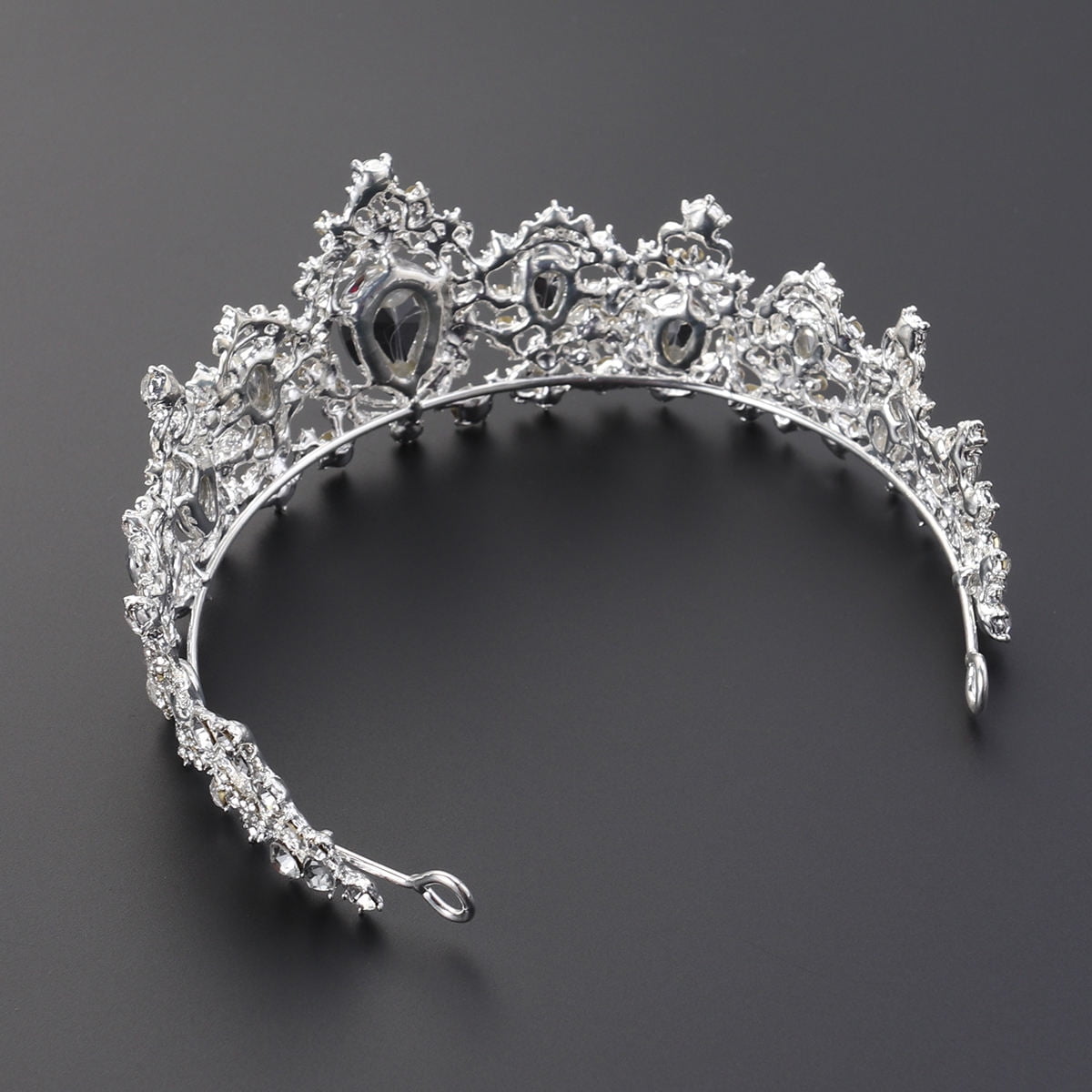 TITINICE Royal Plated Silver Tiara Crown for Wedding and Engagements Chic Bridal Hair Accessory