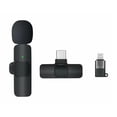 thumbnail image 1 of Rechargeable Lavalier Wireless Microphone with Plug-and-Play Auto-Connect, 65ft Range, Noise Reduction & Real-Time Clear Voice Sync for iPhone, Android, iPad - Type-C to Lightning Adapter Included,, 1 of 7