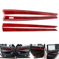 thumbnail image 1 of Real Bright Soft Car Interior Carbon Fiber Sticker Decoration8Pcs Red Carbon Fiber Interior Door Panel Cover For Infiniti G37 SedanAuto Car Protection Interior Accessories, 1 of 8