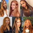 thumbnail image 2 of Extensiones de cabello Nuailisex, marrón claro, liso, 40-50 cm, 2 of 8