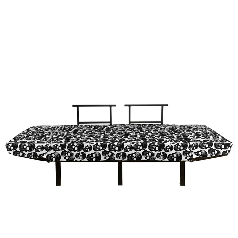  Ambesonne Gothic Futon Couch, Grunge Black Human Skulls on  White Backdrop Evil Men Fear Horror Death Skeleton, Daybed with Metal Frame  Upholstered Sofa for Living Dorm, Loveseat, Black White : Home