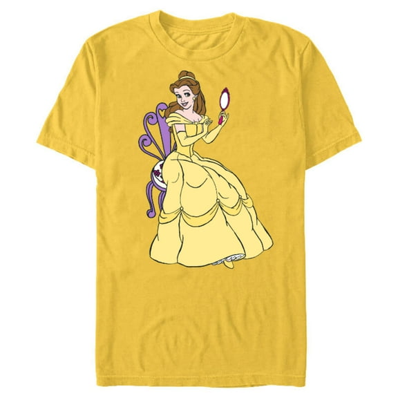 Disney Beauty and the Beast Belle T-Shirt- Short Sleeve Blended T-Shirt for Adults - Customized-Putty Snow Heather