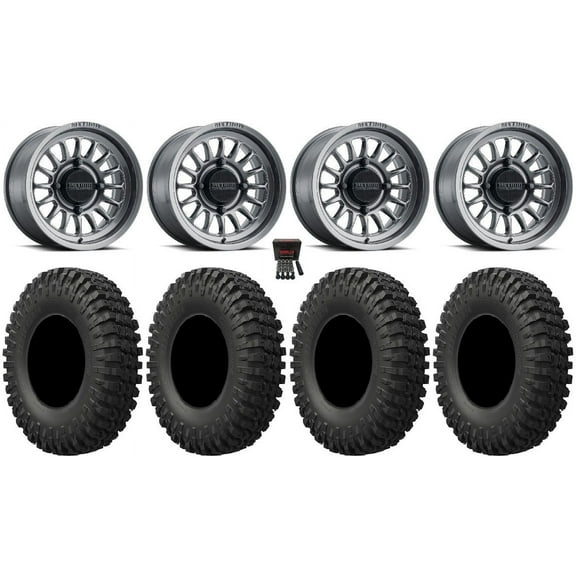 Method 411 15" Wheels Ti (5 2) 35" MotoCrusher Tires Can-Am Maverick X3 / Honda Pioneer 1000 / Talon