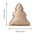 thumbnail image 3 of Clearance! Christmas Tree Shaped Throw Pillow Checkered Ruffle Edge Cushion Soft Plush Vintage Decorative Pillow for Sofa Couch Xmas Holiday Farmhouse Home Decor, 3 of 7