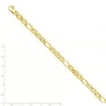 thumbnail image 5 of 14K Yellow Gold 6.5mm 8.25mm Solid Hand-Polished 3 & 1 Flat Anchor Bracelet, 5 of 5