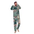 thumbnail image 3 of Odeerbi Christmas Onesie Pajamas for Family Holiday Sleep Jumpsuit Long Sleeve Family Christmas Pajamas Matching Sets Dad Fashion Printed Hooded Jumpsuit Sleepwear PJs Set Green, 3 of 5