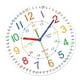 thumbnail image 1 of Reloj de pared para niños, decoración de pared, colorido, redondo, de madera, analógico, de 12 pulgadas, decorativo, silencioso, para interior, jardín Estilo A, 1 of 8
