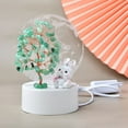 thumbnail image 3 of TIELUTT Natural Gemstone Tree Rabbit Night Light Handmade Home LED Table Lamp Cool Christmas Ornament Christmas Ornament Elegant Christmas Ornament Teacher Ornament Bulk Christmas Three Decorations, 3 of 5