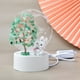 thumbnail image 3 of Árbol de cristal natural con conejo, luz nocturna, lámpara de mesa LED hecha a mano para el hogar, 3 of 5