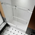 thumbnail image 3 of UKS05-3/8" (10mm) Sliding Glass Shower Door, 61-65" W x 80" H Frameless Bathroom Door with Easy-Cleaning Coating, 3 of 9