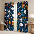 thumbnail image 3 of Feelyou Cartoon Football Baseball Black Out Curtains, Basketball Gaming Curtains Pack of 2 (42x63 Each), Blue Leopard Print Bedroom Curtains, Living Room Curtains Decor, 3 of 7