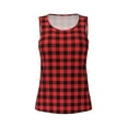 thumbnail image 5 of Goofa Buffalo Plaid Red Black Printed Womens Workout Tops for Women Sleeveless Yoga Shirts Athletic Running Tank Tops Sleeveless Gym Clothes Workout Apparel-XX-Large, 5 of 9