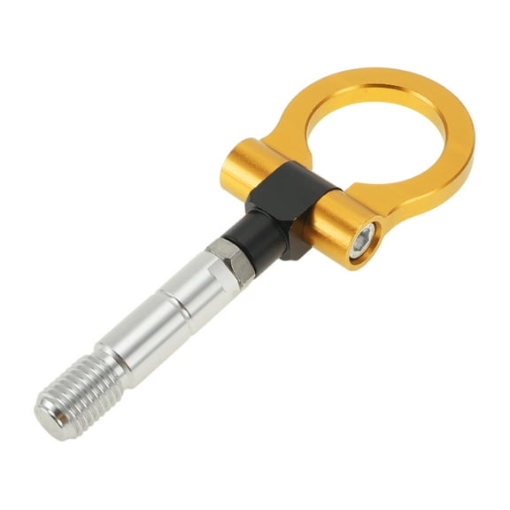 Unique Bargains Tow Bars For Vehicles for Mazda RX8 2003-2008 Front Rear Tow Hook 11mm Aluminum Alloy 104mm Gold Tone 1 Set