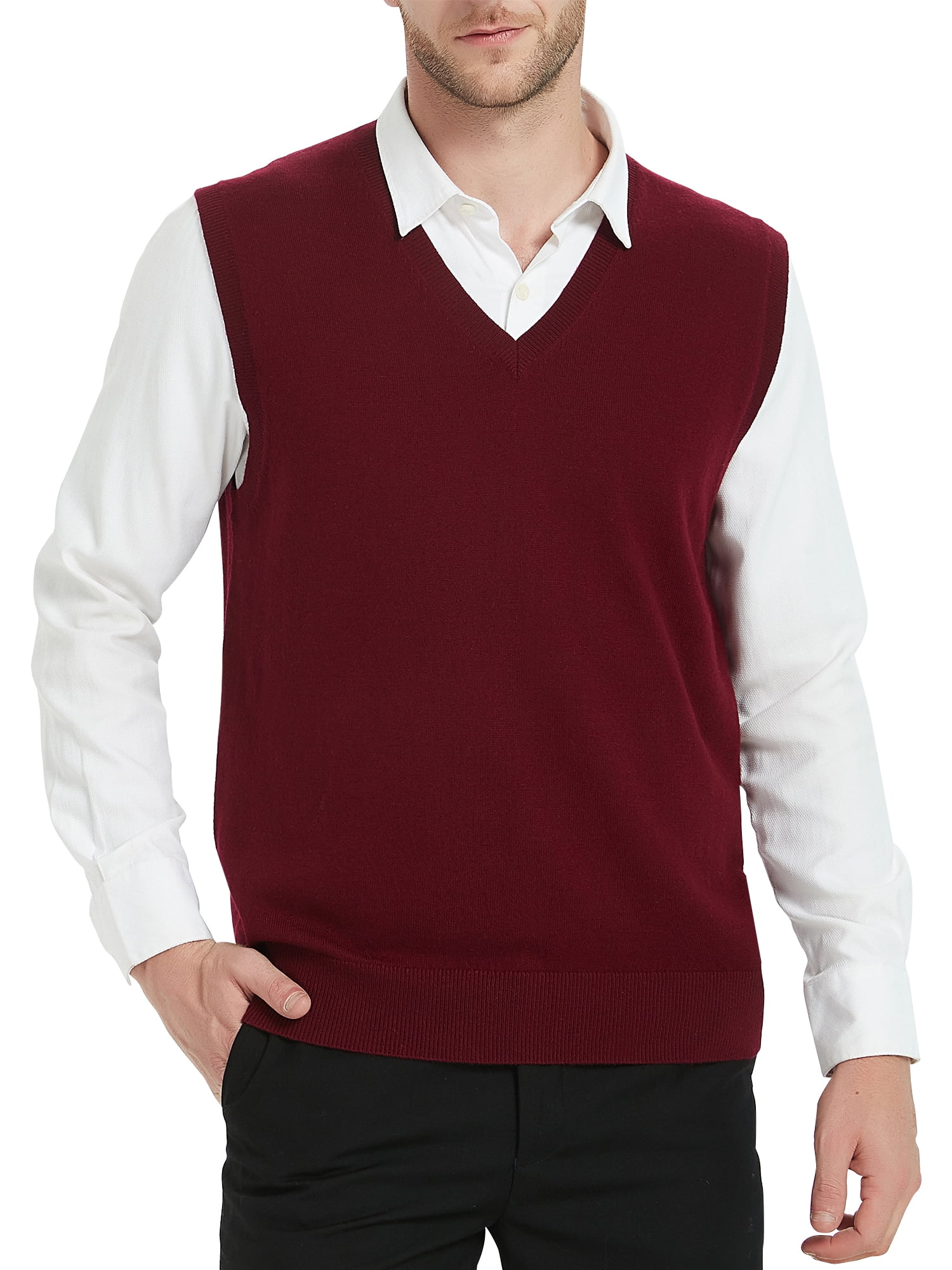Kallspin Men's Vest Sweater Cashmere 