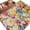LightGreen Pink Beige, variant on Area Rug for Living Room, Spring Floral Non-Slip Indoor Large Carpet for Bedroom/Dining Room, Farmhouse Elegant Flowers Vintage Art Washable Low-Profile Rectangle Floor Runner Rugs - 5 x 8 Ft