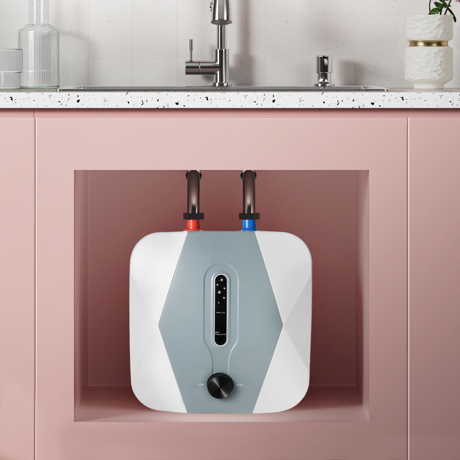 SHIOUCY Electric 110 Volts 1500W Tankless Water Heater for Kitchen