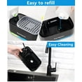 thumbnail image 4 of Kitchen Soap Dispenser Set, Dual Pump Hand and Dish Soap Holder with Sponge Tray, 3-in-1 Space Saving Sink Organizer, Black, 4 of 6