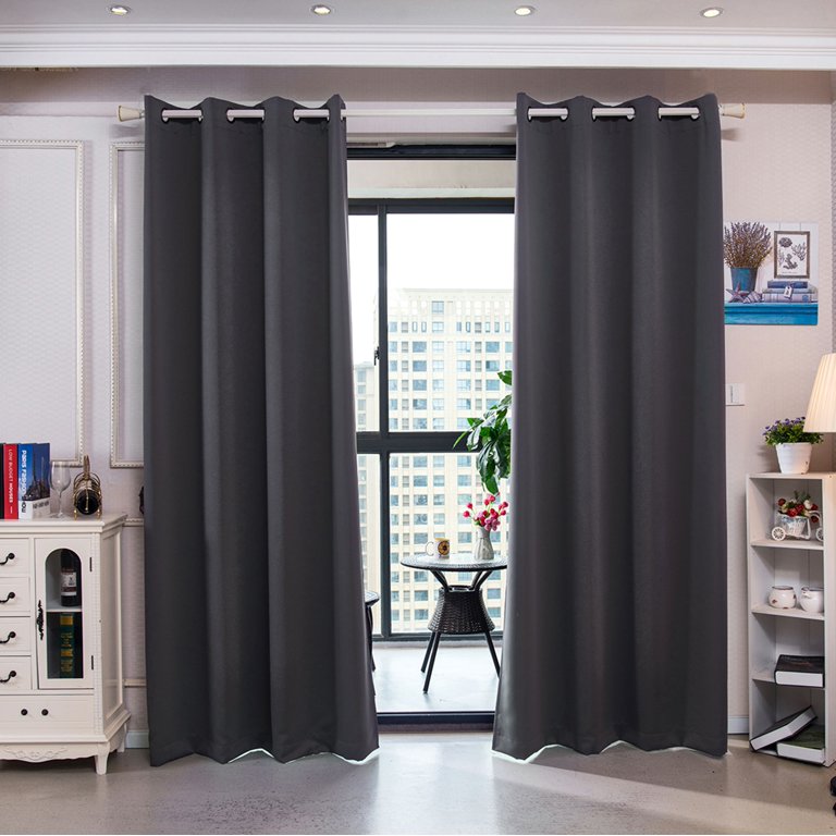 Elegant Home Fashions Sparta 96-in Dove Grey Polyester Blackout Thermal Lined Curtain Panel Pair Elegant Home Fashions Sparta 96-in Dove Grey Polyester Blackout Thermal Lined Curtain Panel Pair
