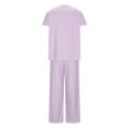 thumbnail image 4 of QATAINLAV Scrubs for Women Set 2024 Fall Outfits Stretch V Neck Short Sleeve Scrub Top and Jogger Pant with Pockets 2 Piece Sets Medical Uniform Purple XL Lightning Sales Today, 4 of 5