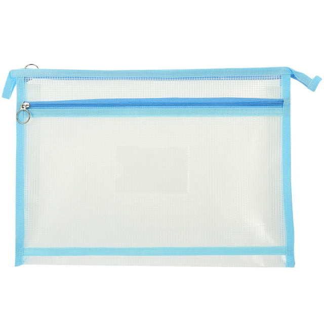 BEADCEST Bolsa De Azul Con Cremallera Y Malla Para Guardar Documentos Y Papelería