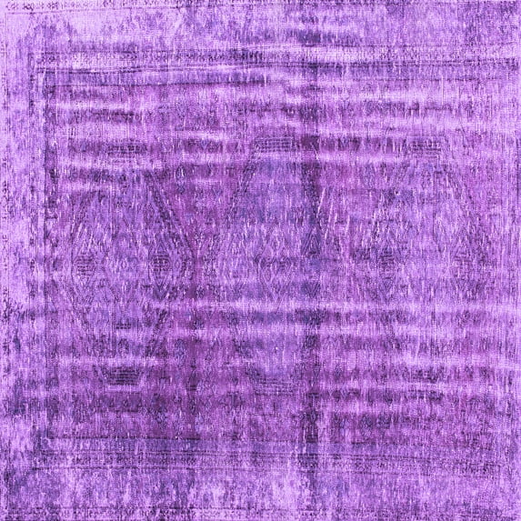 Ahgly Company Indoor Square Persian Purple Traditional Area Rugs, 8' Square