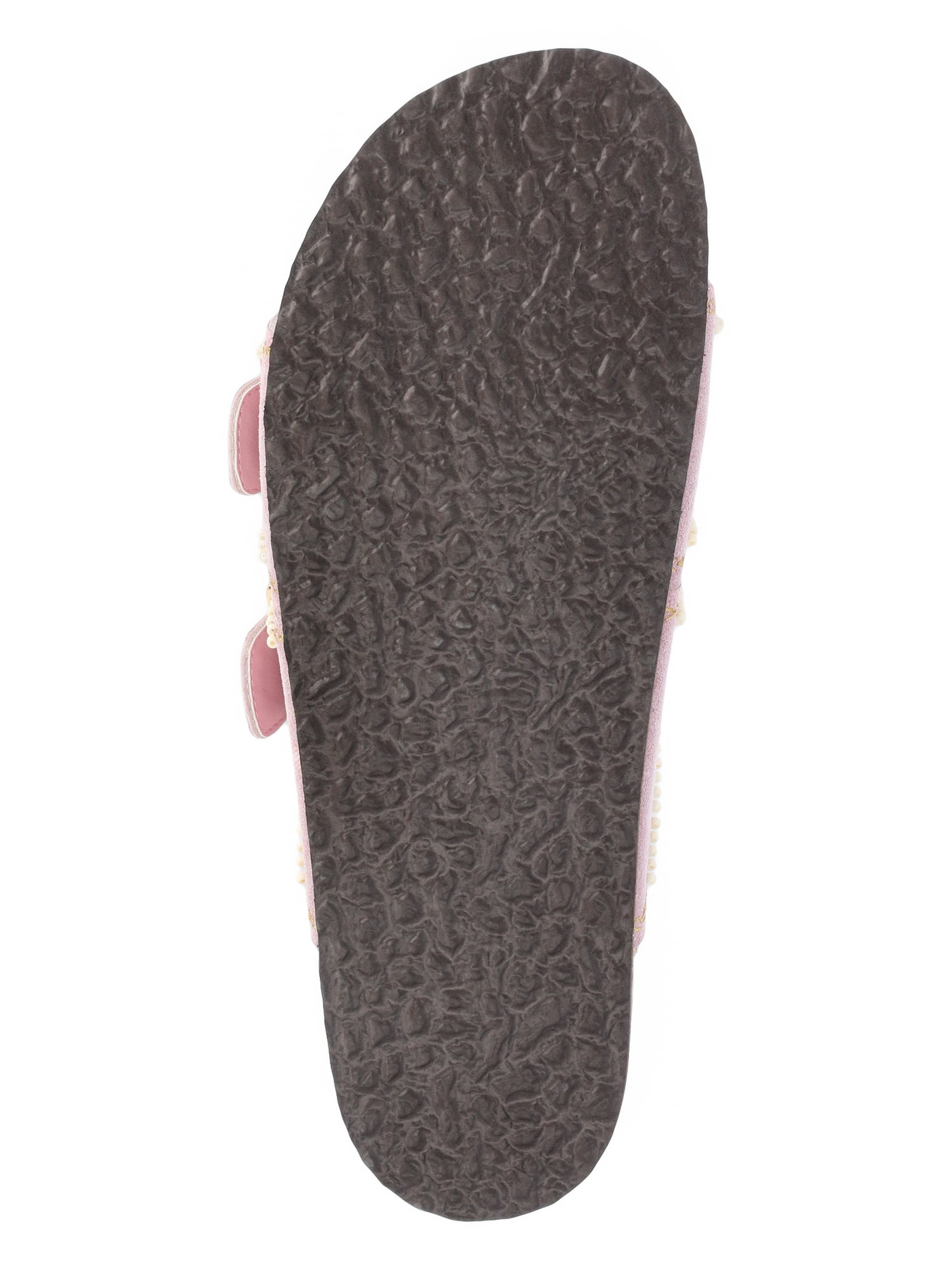 Time and Tru Women's Footbed Slide Sandals, Wide Width Available