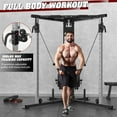 thumbnail image 4 of DONOW Cable Crossover Machine, Cable Fly Machine Home Gym System Workout Station with Dual Pulley System Pull-Up Bar Cable Bar and LAT Pull Down System, 4 of 7