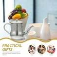 thumbnail image 3 of Stainless Steel Oil Pot Sauce Dispenser Kitchen Container Soy Bottle Bacon Grease with Strainer Convenient Metal, 3 of 6