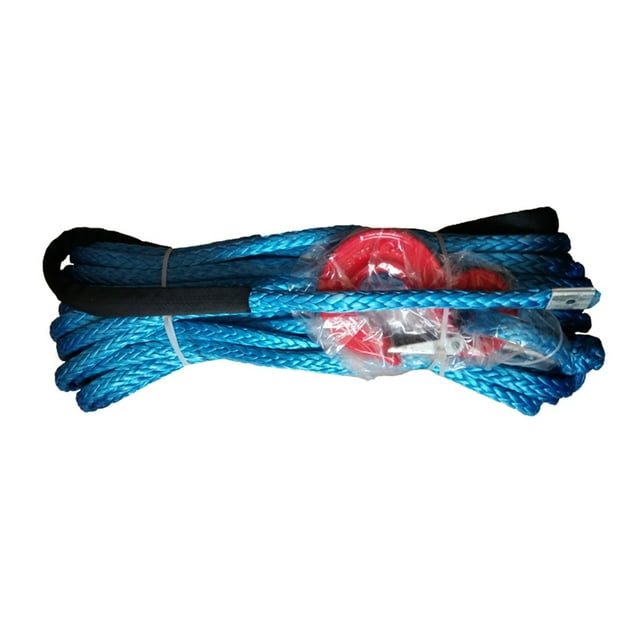 Winch Line Uhmwpe Rope, 10MM * 28M Synthetic Winch Line / UHMWPE Rope With WLL 2T Hook ,Durable & Safe