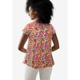 thumbnail image 2 of ellos Women's Plus Size Trapeze Knit Tee - 22/24, Black Multi Floral, 2 of 6