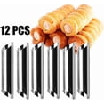 thumbnail image 3 of 12pcs / lot Horn Tube Cake Pan, Stainless Steel Cannolo Spiral Baking Tubes Cake Mold Roller Horn, Show, 12pcs, 3 of 5