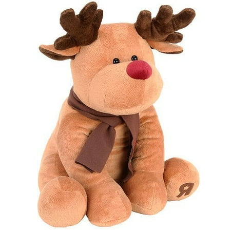 Us Antlers - Rocky the Reindeer 17 inch Plush - Brown, Constructed from soft polyester material This cute reindeer features antlers and a scarf By Toys R Us
