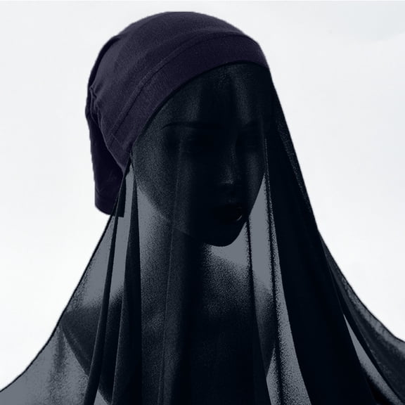 Hats Christmas Women's Soft Chiffon Long Scarf Shawl Fashion Muslim Hijab Wrap Hijab Winter Hats For Women