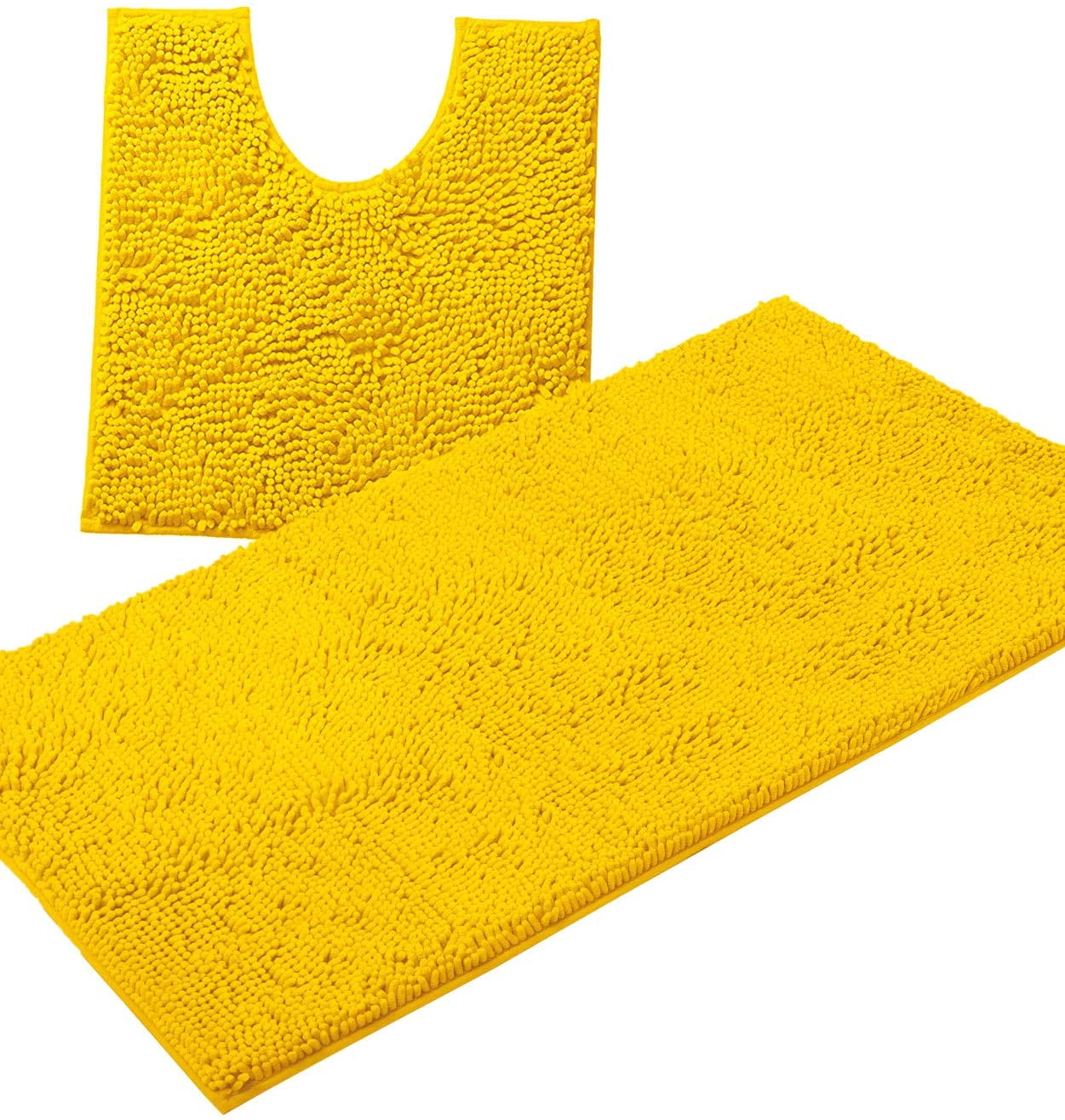 Bathroom Rugs Sets 2 Piece, Luxury Chenille Bath Mat Set, Soft Plush