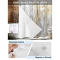 thumbnail image 5 of No Hook Shower Curtain with Snap-in Liner, Golden Grey Tree Waterproof Fabric Bathroom Curtains, Oil Painting Forest Abstract Art Bath Curtains & Mesh Top Window Stand Up Stall 72"x84" Long, 5 of 9