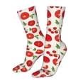 thumbnail image 5 of Cauagu Fresh Red Tomato Pattern Fun Novelty Crew Socks,Casual Athletic Socks Neutral Socks Cozy Crew Socks Christmas Gift, 5 of 7